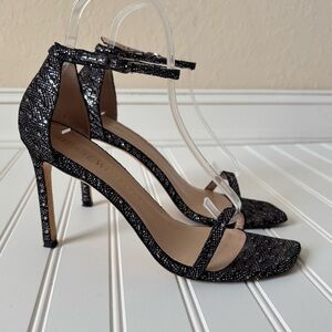 Stuart Weitzman | Women's Amelina Gunmetal Metallic Heels Size 10